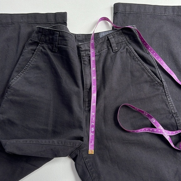 Gap Mid Rise Loose Khakis black office casual 25​​ - Picture 7 of 10